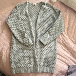 Elegant Gray Textured Cardigan